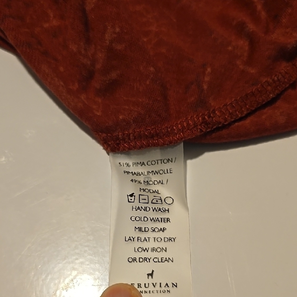 Peruvian Connection Asymmetrical Red Long Sleeve … - image 3